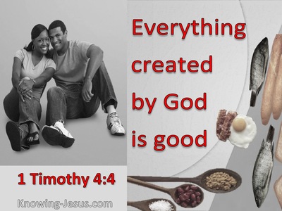 1 Timothy 4:4 All God Created Is Good (red)